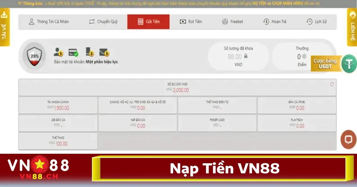Trang chủ 35 Để nạp tiền vào tài khoản và bắt đầu tham gia các sản phẩm trò chơi hấp dẫn tại nhà cái, anh em chỉ cần làm theo các bước đơn giản